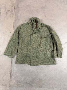 Vintage 1960s Czech Military Army Field Raindrop Camo Jacket Vz. 60